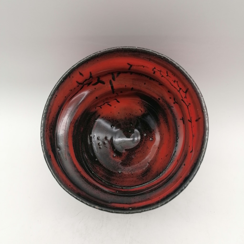 Tazza in ceramica artigianale da Kyoto "Ninshu Noble Red" - immagine 6