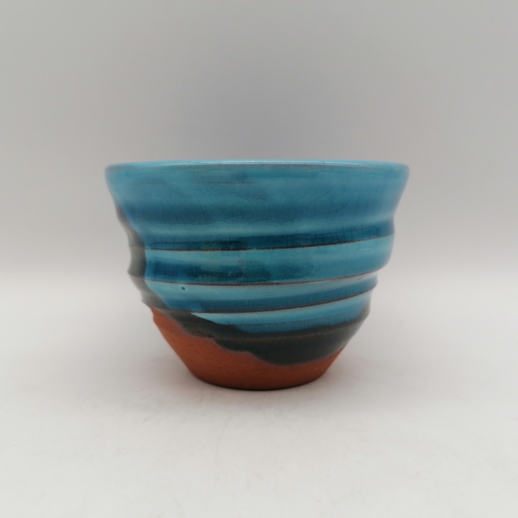 Tazza in ceramica artigianale da Kyoto "Ninshu Soku Blue" - immagine 5