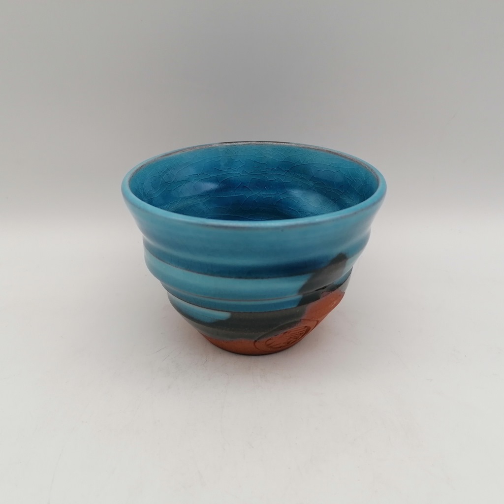 Tazza in ceramica artigianale da Kyoto "Ninshu Soku Blue"